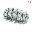 18K White Gold Marquise 4.02ct Diamond Eternity Floral Leaf Ring Band SI1-SI2 G-H