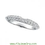 18K White Gold Matching .37ct Diamond Wedding Band SI2 H-I