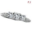 18K White Gold Three Stone 1.13ct Diamond Wedding Anniversary Ring SI2 H-I