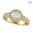 18K Yellow Gold .80ct Diamond Bezel Ring SI1-SI2 G-H