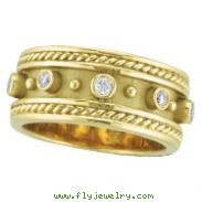 18K Yellow Gold Antique Style Bezel Set .18ct Diamond Ring