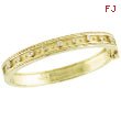 18K Yellow Gold Antique Style Diamond Bangle Bracelet