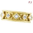 18K Yellow Gold Byzantine .41ct Diamond Band