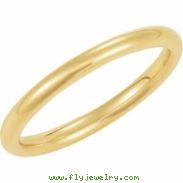 18K Yellow Gold Comfort Fit Band