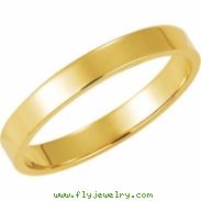 18K Yellow Gold Flat Band