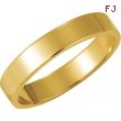 18K Yellow Gold Flat Band