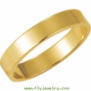 18K Yellow Gold Flat Band
