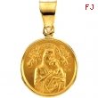 18K Yellow Gold Perpetual Help Medal