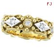 18K Yellow Gold Thick Antique Style .30ct Diamond Ring