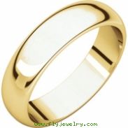 18kt Yellow 05.00 mm Half Round Band