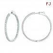 2 Pointer hoop earrings/patented snap lock