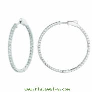 2 Pointer hoop earrings/patented snap lock