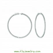 2 Pointer hoop earrings/patented snap lock