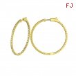 2 Pointer hoop earrings/patented snap lock