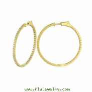 2 Pointer hoop earrings/patented snap lock