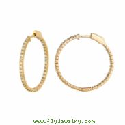 2 Pointer hoop earrings/patented snap lock