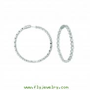 20 pointer diamond hoop earrings