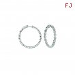 20 pointer diamond hoop earrings