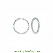 20 pointer diamond hoop earrings