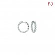 20 pointer diamond hoop earrings