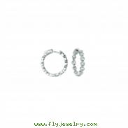 20 pointer diamond hoop earrings