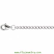 24.00 Inch 3.5mm Dia Cut Curb Chain With Lob