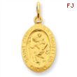 24k Gold-plated Sterling Silver Saint Christopher Medal