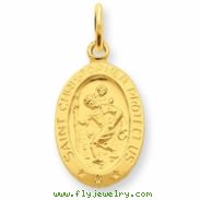 24k Gold-plated Sterling Silver Saint Christopher Medal
