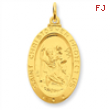 24k Gold-plated Sterling Silver Saint Christopher Medal