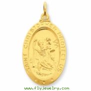 24k Gold-plated Sterling Silver Saint Christopher Medal