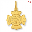 24k Gold-plated Sterling Silver Saint Florian Fireman's Badge Medal