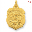 24k Gold-plated Sterling Silver Saint Michael Badge Medal