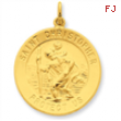 24k Gold-plated Sterling Silver St. Christopher Medal