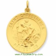 24k Gold-plated Sterling Silver St. Christopher Medal
