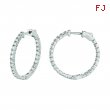 3 Pointer diamond hoop earrings