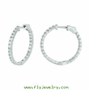 3 Pointer diamond hoop earrings