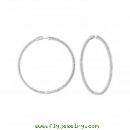 3 Pointer diamond hoop earrings