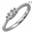 3-Stone White Gold Diamond Bridal Ring