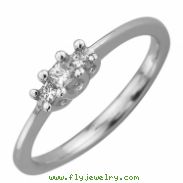 3-Stone White Gold Diamond Bridal Ring