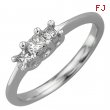 3-Stone White Gold Diamond Bridal Ring