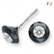 3.50ct. White Night Diamond Stud Earrings AA Quality