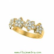 4 Flowers diamond ring