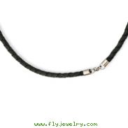 4.0mm Geniune Leather Weave Necklace