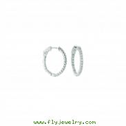 5 Pointer oval hoop earrings 