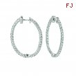 5 Pointer oval hoop earrings 