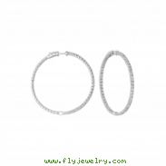 7 Pointer diamond hoop earrings