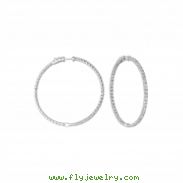 7 Pointer diamond hoop earrings