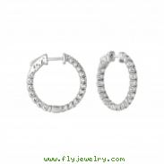 7 Pointer diamond hoop earrings