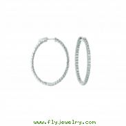 7 Pointer oval hoop earrings 