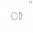 7 Pointer oval hoop earrings 